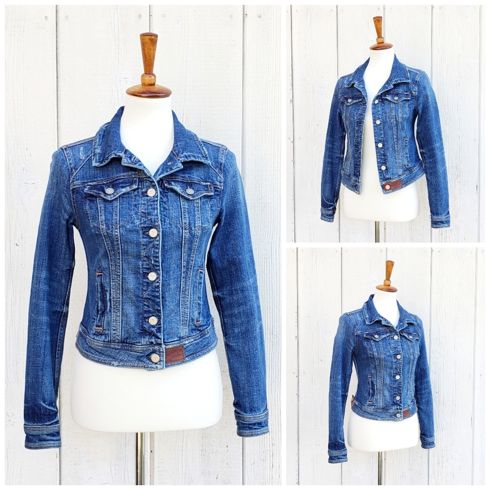 Anthropologie Blue Jean Jacket